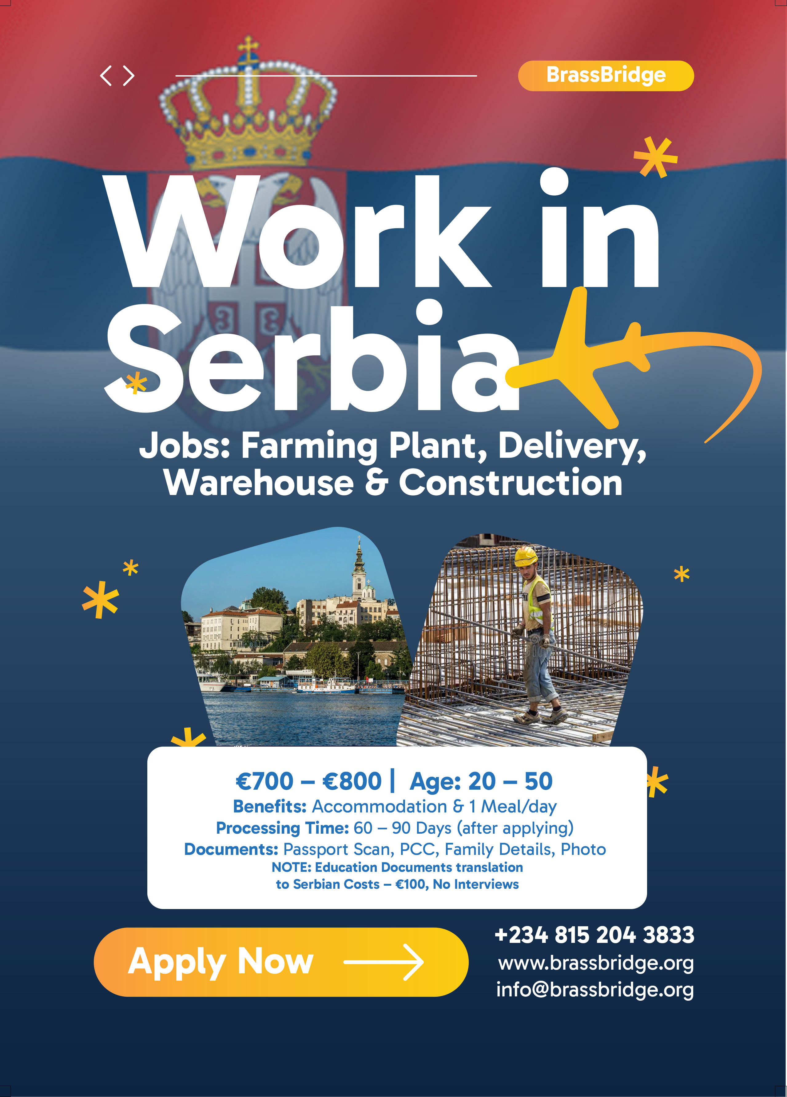 Serbia: Farming Plant, Delivery, Warehouse & Construction